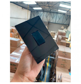 Cj Interruptor Paralelo Vertical 4x2 - Recta Espelhada Fume (modulo home grafite) 